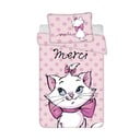 Roosa puuvillane laste voodipesu 100x135 cm Marie Cat "Merci" - Jerry Fabrics