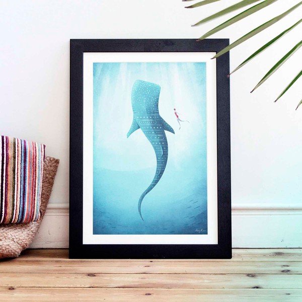 Plakat , A3 Whale Shark - Travelposter-image-1
