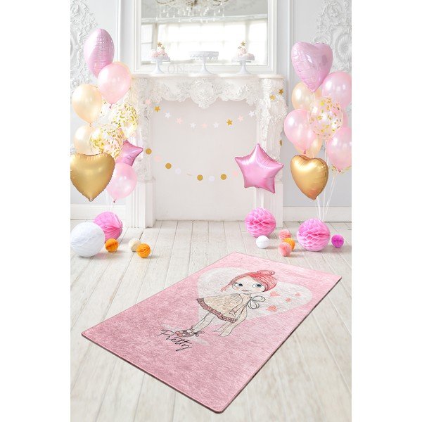Roosa laste libisemisvastane vaip , 140 x 190 cm Pretty - Conceptum Hypnose-image-1