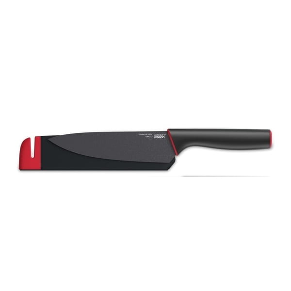 Kuchařský nůž s krytem a brouskem Joseph Joseph Slice&Sharpen, délka 15 cm