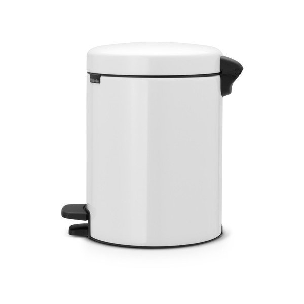 Bílý pedálový odpadkový koš Brabantia Newicon, 5 l-image-1