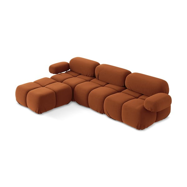 Oranž sametist modulaarne nurgadiivan Lokua - Makamii-image-1