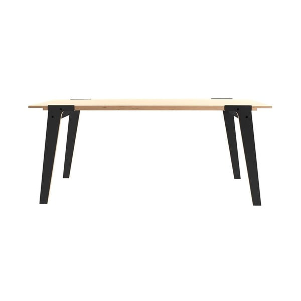 Černý jídelní/pracovní stůl rform Switch, deska 180x78 cm