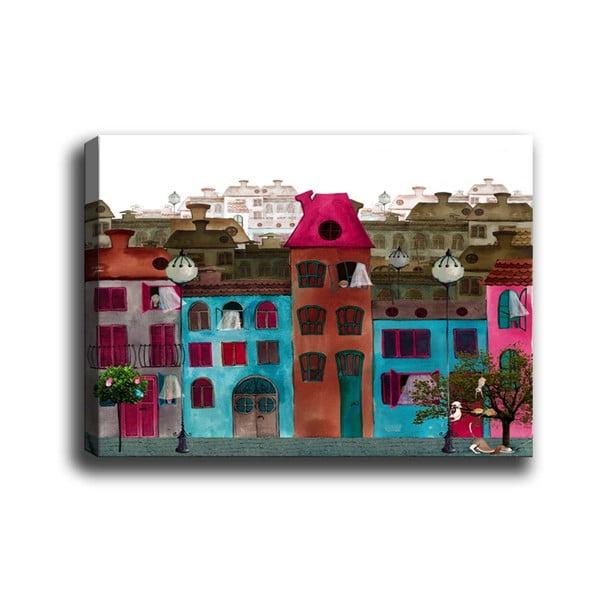 Pilt Värvilised majad, 60 x 40 cm Colourful Houses - Tablo Center
