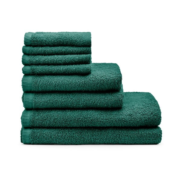 Tumerohelised kiiresti kuivavad puuvillased froteerätikud 8tk komplektis Quick Dry - Catherine Lansfield