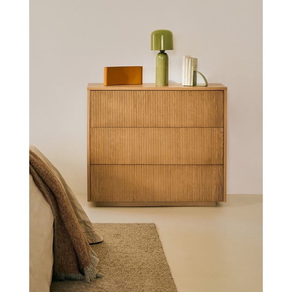 Tammespoonist kummut 90x79x50 cm Helvine - Kave Home-image-1