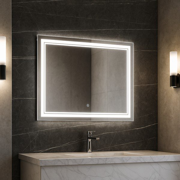 Valgustusega seinapeegel 90x70 cm Zenith - Bonami Essentials-image-1