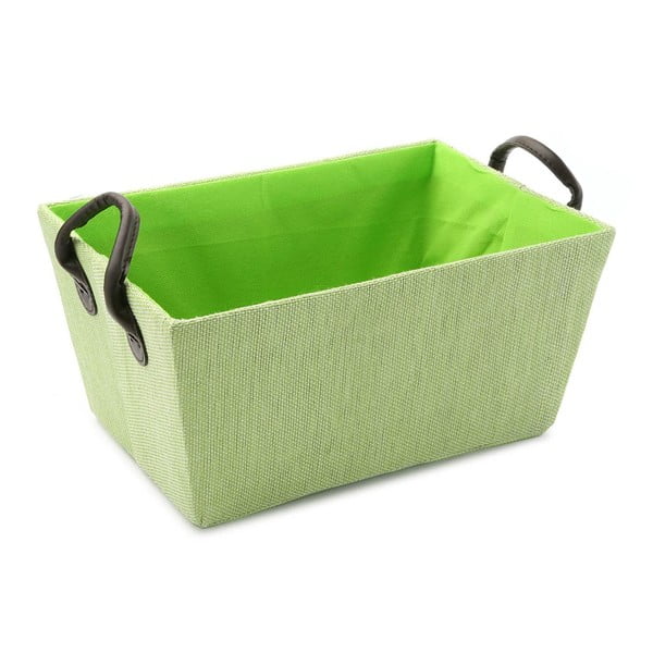 Zelený košík s úchyty Versa Green Handle, 30 x 25 cm