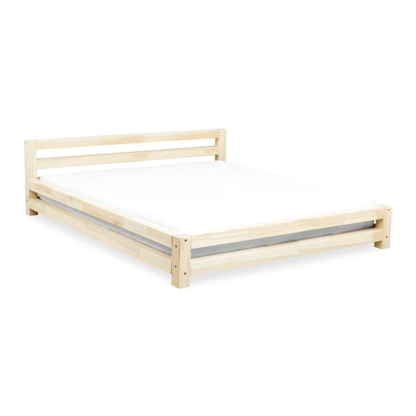 Dvoulůžková lakovaná postel z borovicového dřeva Benlemi Double, 200 x 200 cm