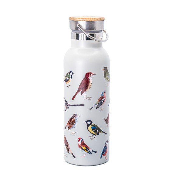 Valge roostevabast terasest reisipudel 425 ml Vintage Birds - Sass & Belle