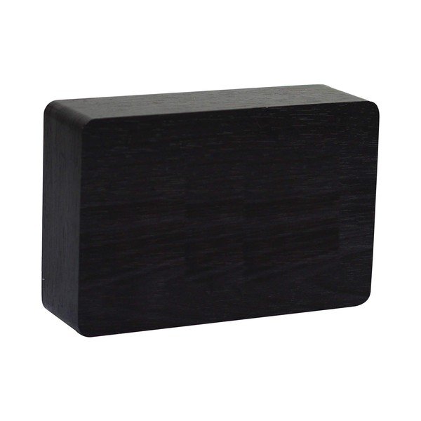 Červený LED budík Brick, černý-image-1