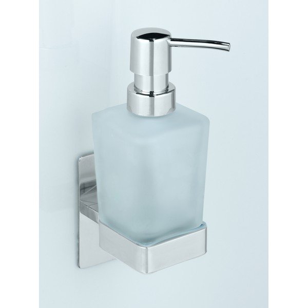 Isekinnituv klaasist seebidosaator, läikiv hõbedane 200 ml Genova - Wenko-image-1