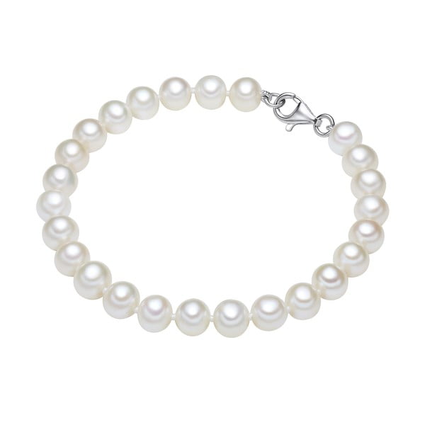 Perlový náramek Helia, délka 17 cm, bílé perly