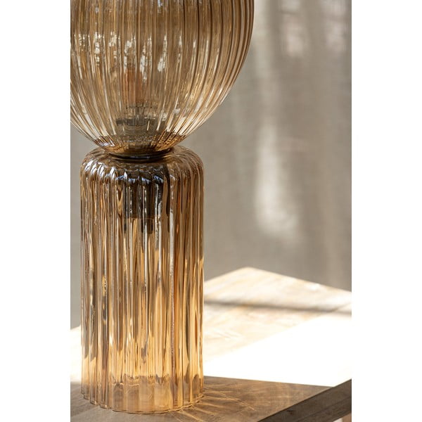 Merevaigukollane lauavalgusti klaasist varjuga (kõrgus 40 cm) Toulipa - Markslöjd-image-2