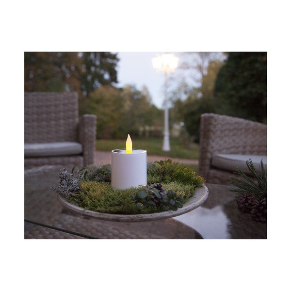 Valge päikesepaneeliga LED-küünal, kõrgus 7,3 cm Saul - Star Trading-image-3