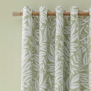 Rohelised kardinad, 2 tk 168x229 cm komplektis Sorrel Leaves - Catherine Lansfield