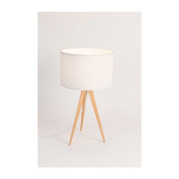 Valge laualamp puidust, ø 28 cm Tripod - Zuiver-image-3