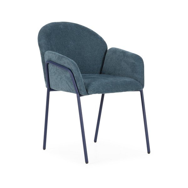 Sinised polsterdatud söögitoolid komplektis 2 tk Aslin - MOME