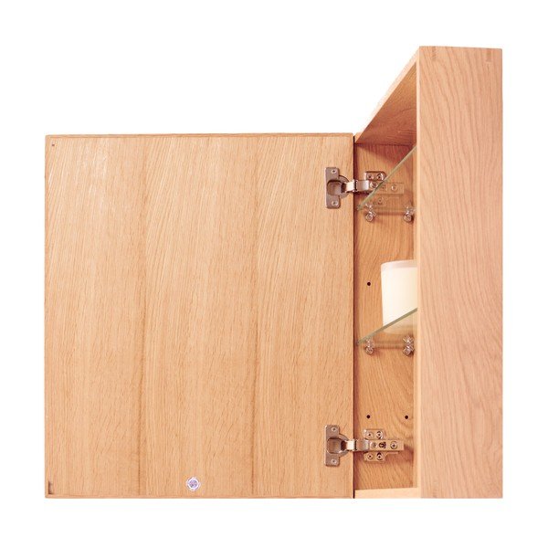 Tammepuust seinakapp koos peegliga Mezza , 45 x 55 cm Slimline - Wireworks-image-1