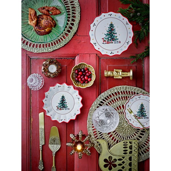 Keraamiline serveerimisalus jõulumotiiviga ø 17 cm Naive - Bloomingville-image-1