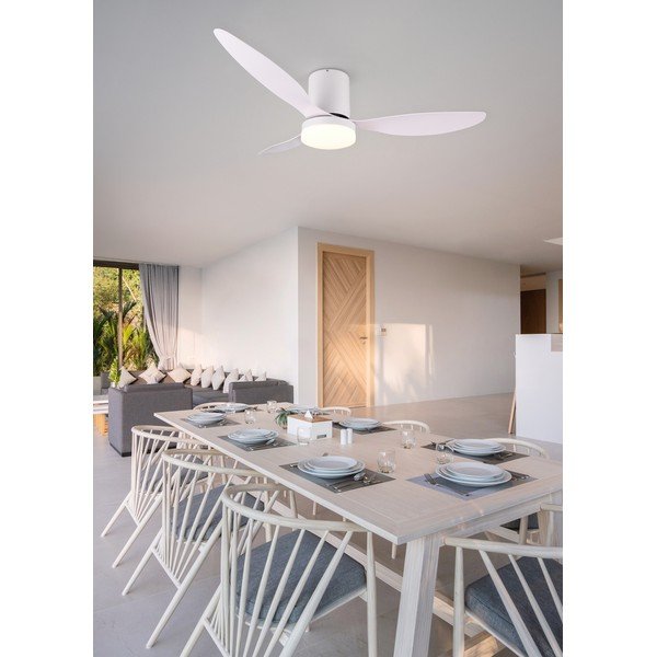 Matt valge LED-laevalgusti ø 132 cm Göteborg - Reality-image-2