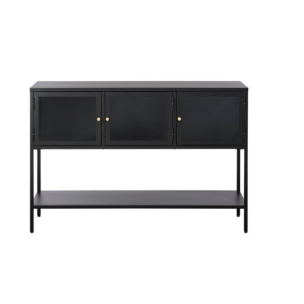 Must metallist vitriinkapp 132x88 cm Carmel – Unique Furniture-image-3
