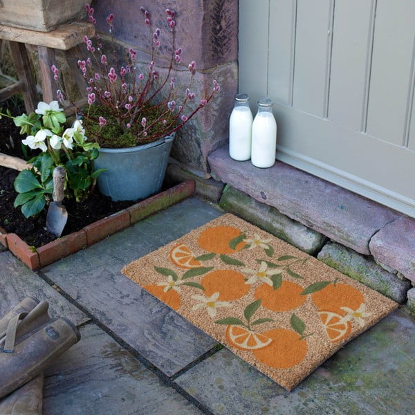 Kookoskiududest uksematt 40x60 cm Orange - Artsy Doormats-image-3