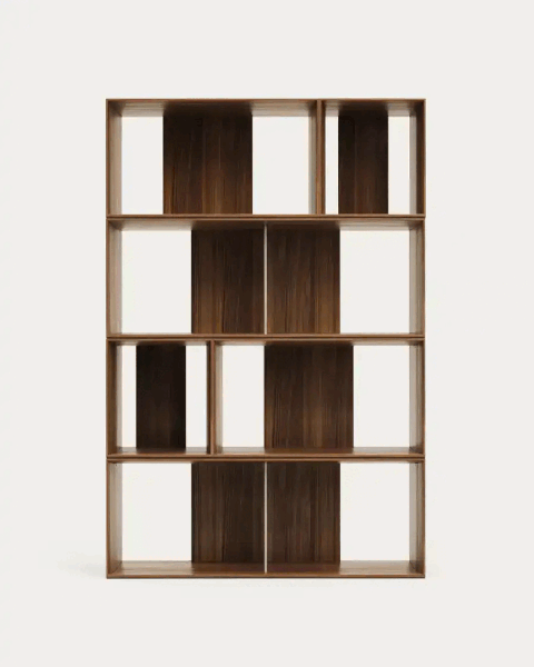 Pähklipuu dekooriga moodulriiulite süsteem 6 tk 101x152 cm Litto - Kave Home-image-3
