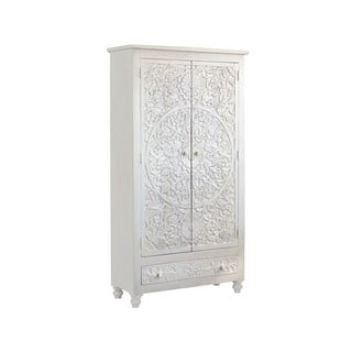 Kreem mangopuust riidekapp 180x40 cm Kalhana - Støraa