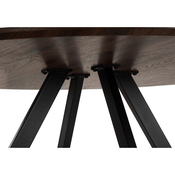 Pähkliimitatsiooniga ümmargune söögilaud ø 120 cm Rivo - Bonami Essentials-image-4