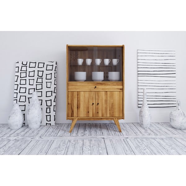 Tammepuust vitriinkapp 100x154 cm Retro - The Beds-image-4