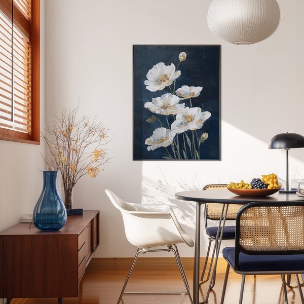 Trükitud pilt raamiga 60x80 cm White Poppies - Styler-image-1