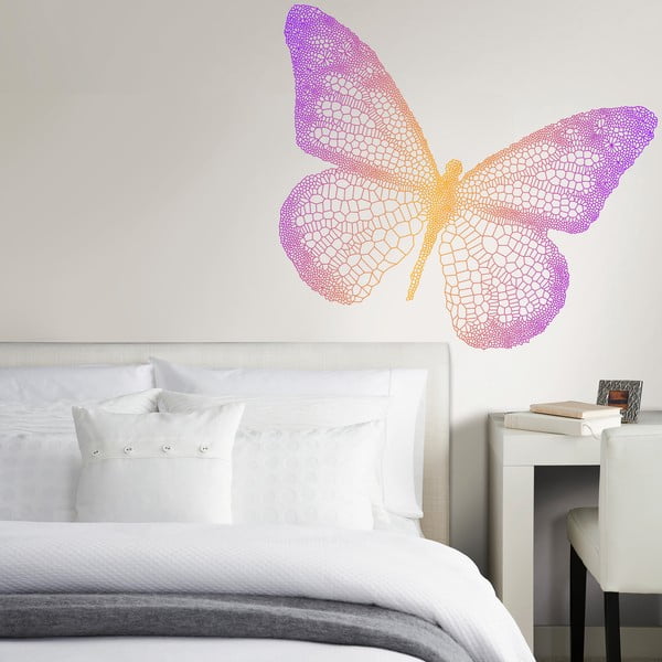 Samolepka na stěnu Duhový motýl, 50x70 cm