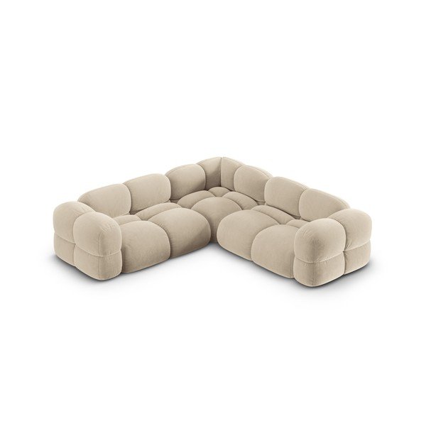  Beež sametist nurgadiivan Loretto – Cosmopolitan Design-image-3