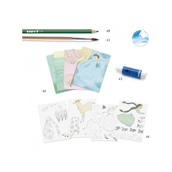 Kunstikomplekt akvarellvärvidega Atelier Nature - Djeco-image-1