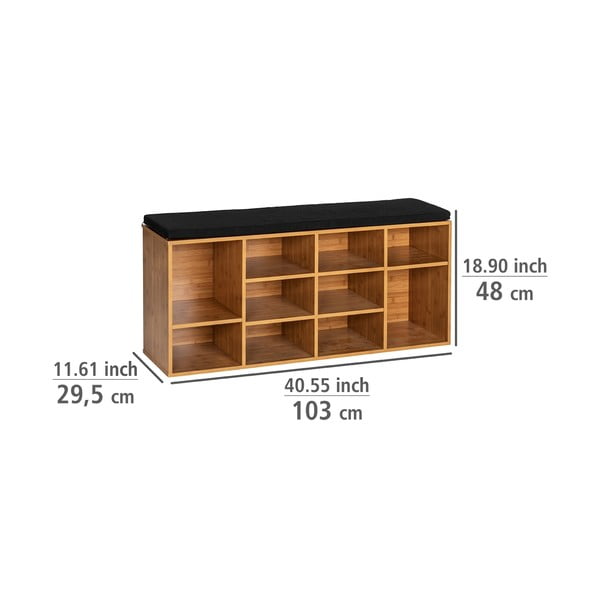 Eksootilise puidu dekooriga kingariiul koos pingiga Loft – Wenko-image-4