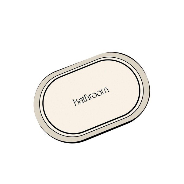 Kreemjas vannimatt 60x100 cm Farbelle - Foutastic