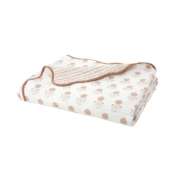 Valge voodikate 220x230 cm Woodblock Floral - Pineapple Elephant