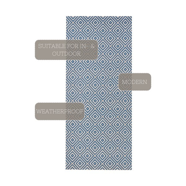 Sinine välivaip , 80 x 200 cm Karo - NORTHRUGS-image-3