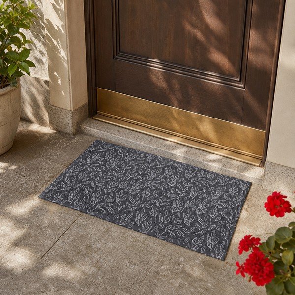 Matt 40x70 cm Navy Leaf - Artsy Doormats-image-3