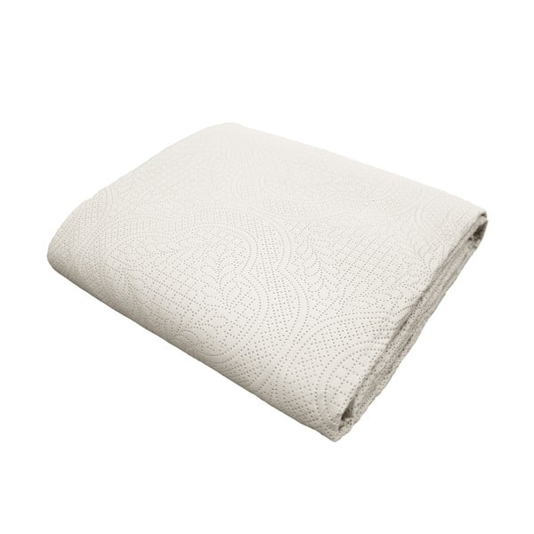 Kreem mikrokiust voodikatte ja padjapüüri komplekt 240x260 cm Romane - douceur d'intérieur