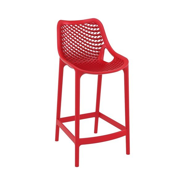 Sada 4 červených barových židlí Resol Grid, výška 65 cm-image-1