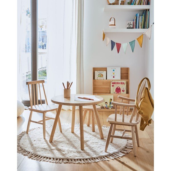 Kreem puuvillane laste vaip ø100 cm Orwen - Kave Home-image-1