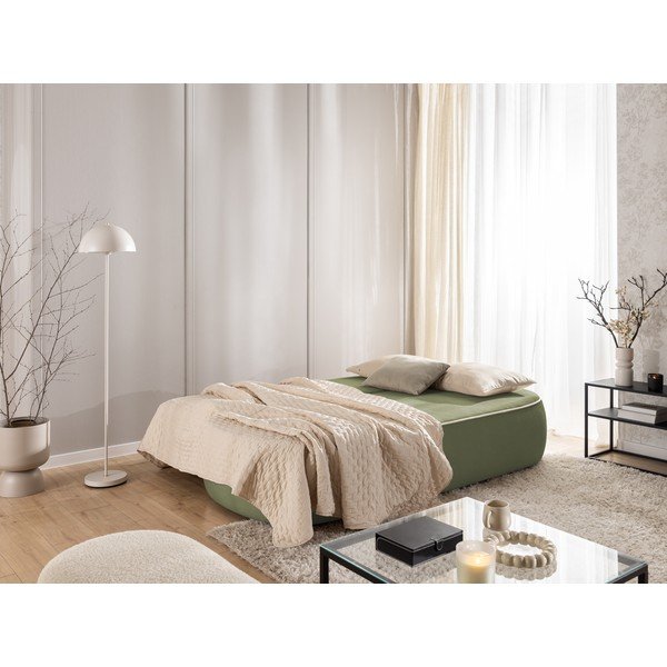 Khaki/beež sametdiivanvoodi/panipaigaga 210 cm Saga - Ropez-image-4