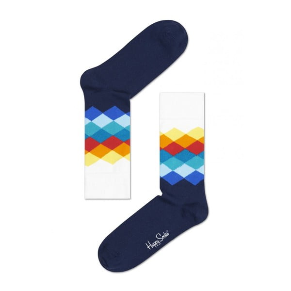 Ponožky Happy Socks White and Blue, vel. 41-46