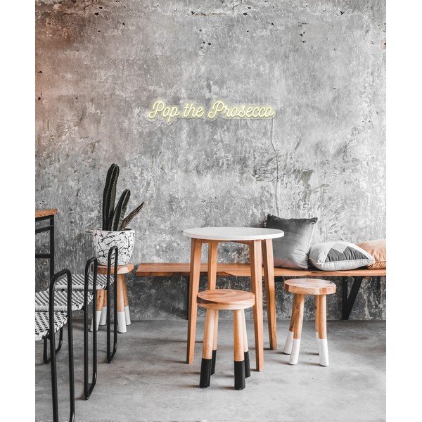 Valge seinalamp Prosecco, 80 x 15 cm Pop the Prosecco - Candy Shock-image-3