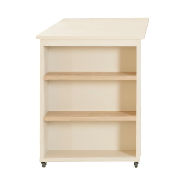 Beež kõrgendatud lastevoodi panipaigaga/ilma voodipõhjata 90x200 cm Studio - Roba-image-4