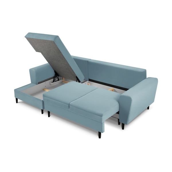 Helesinine velvetist panipaigaga nurgadiivanvoodi (vasak nurk) Kyoto - Cosmopolitan Design-image-3