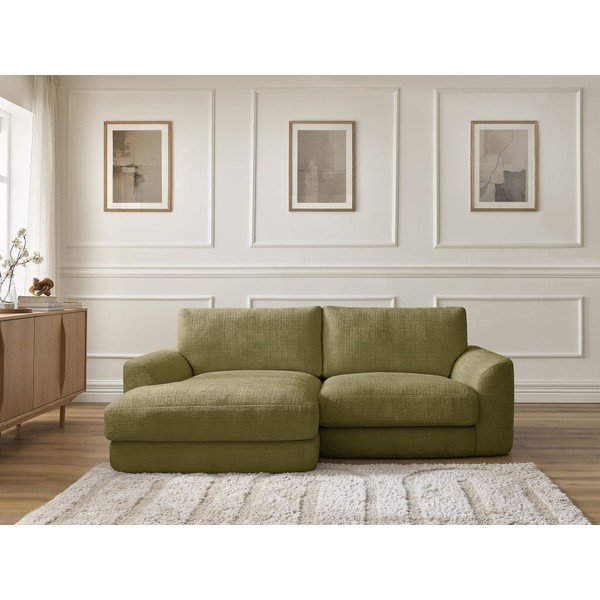 Khaki värvi šenillist nurgadiivan (vasak nurk) Leonore - Bobochic Paris-image-1