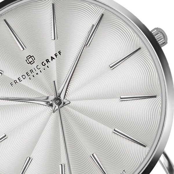 Dámské hodinky s bílým páskem z pravé kůže Frederic Graff Monte-image-1